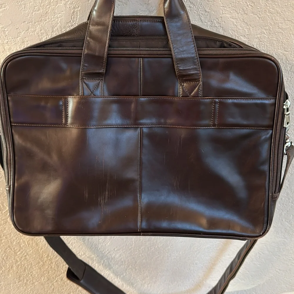 Faux Leather Travel Computer Bag